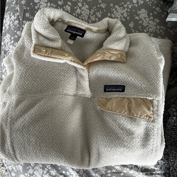 Patagonia Cream fleece pullover Jacket Cozy - Picture 4 of 10